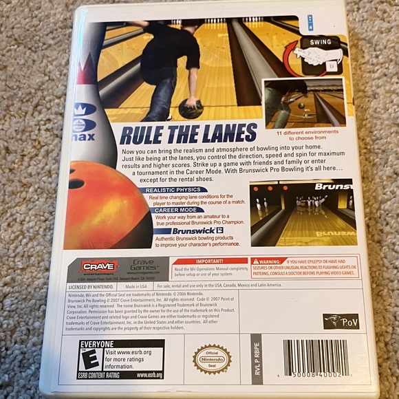 Wii Brunswick Pro Bowling Game - Picture 4 of 4